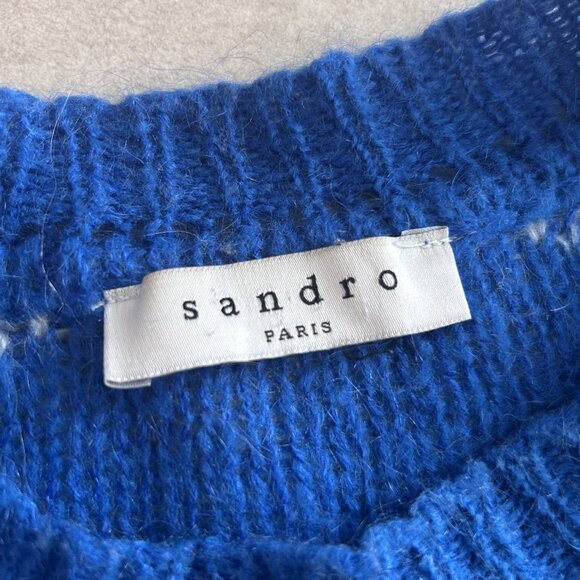 Sandro Sparks Wide Plaid Mohair Sweater ALT ASO Emily in Paris / Taylor Swift - Picture 9 of 14